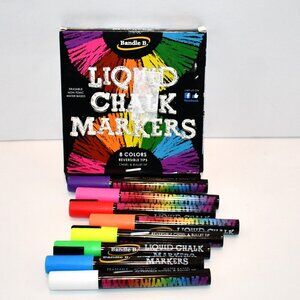Bandle B. Chalk Markers - 8 Vibrant Colors | Erasable, Non-Toxic, Water-Based wi